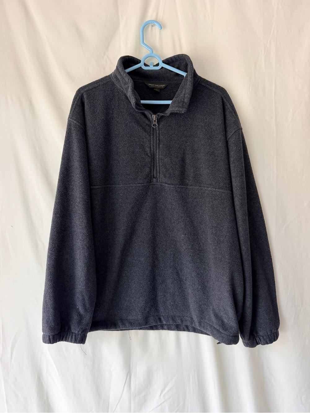 Men's Half-Zip Fleece Pullover Sweater - Charcoal